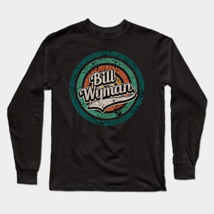 Bill Wyman // Retro Circle Crack Vintage Long Sleeve T-Shirt